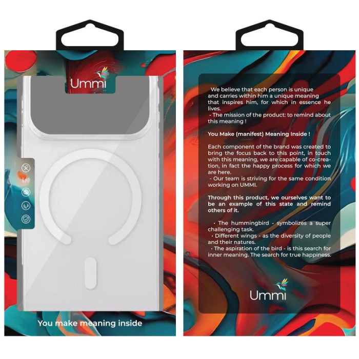 Чохол Ummi transparent with MagSafe для Apple iPhone 17 Pro Max (6.9') Clear