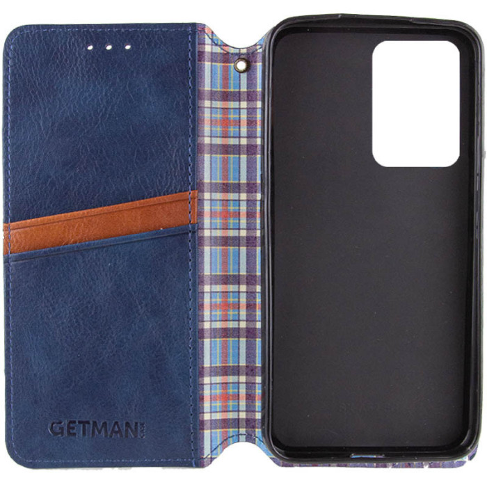 Шкіряний чохол-книжка GETMAN Cubic (PU) для Xiaomi Redmi A5/Poco C71 Синій