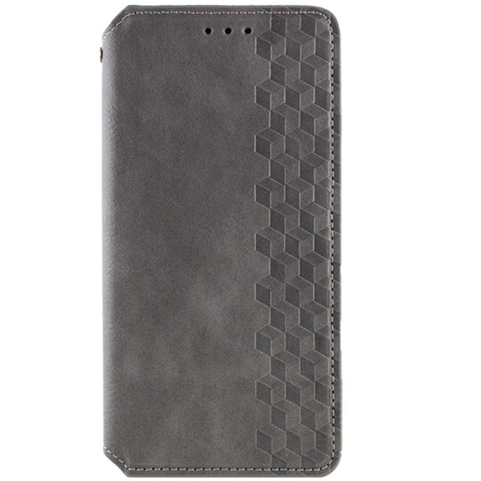 Шкіряний чохол-книжка GETMAN Cubic (PU) для Xiaomi Redmi A5/Poco C71 Сірий