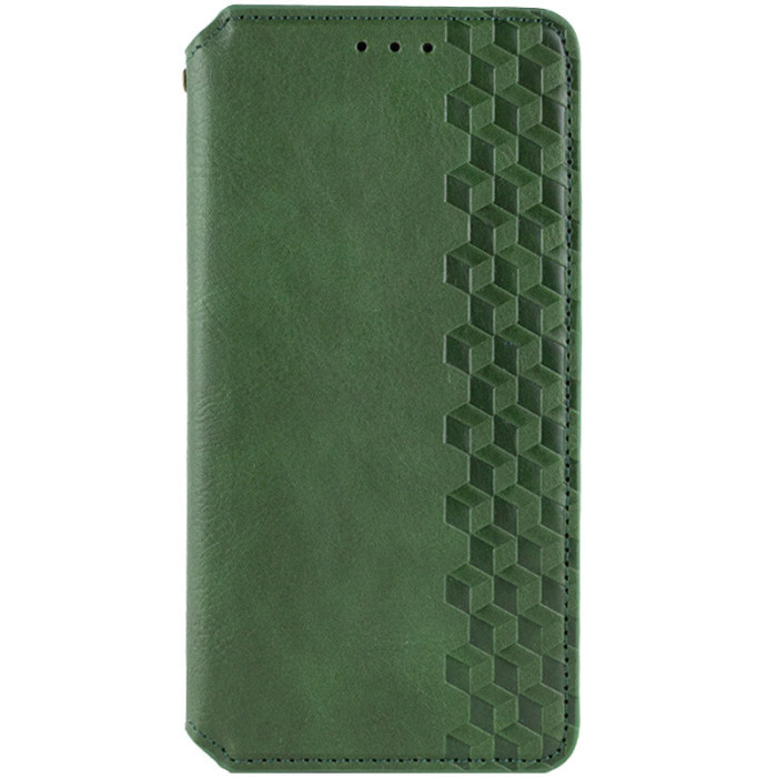 Шкіряний чохол-книжка GETMAN Cubic (PU) для Xiaomi Redmi Note 14 Pro 4G Зелений