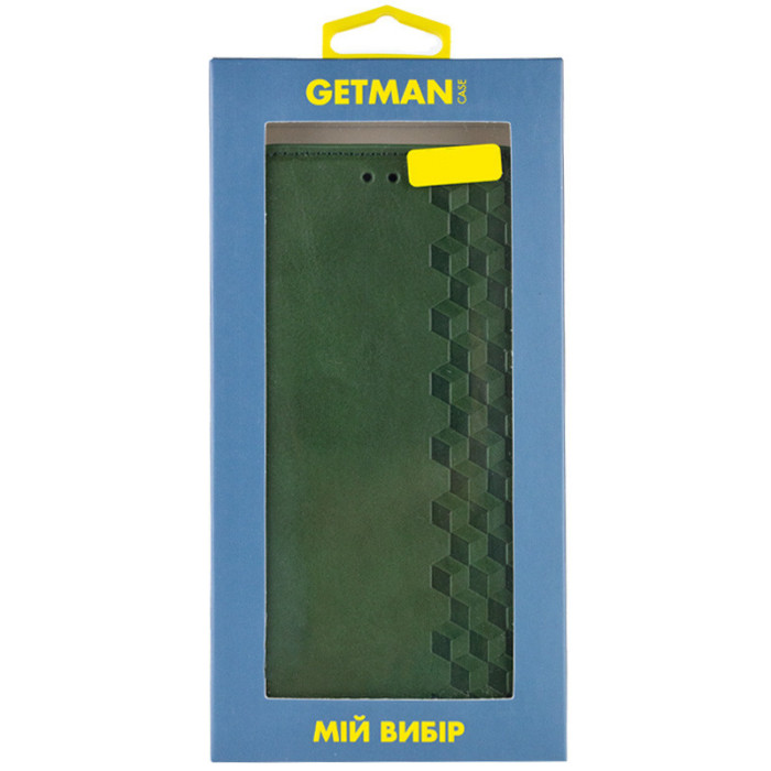 Шкіряний чохол-книжка GETMAN Cubic (PU) для Xiaomi Redmi Note 14 Pro 4G Зелений