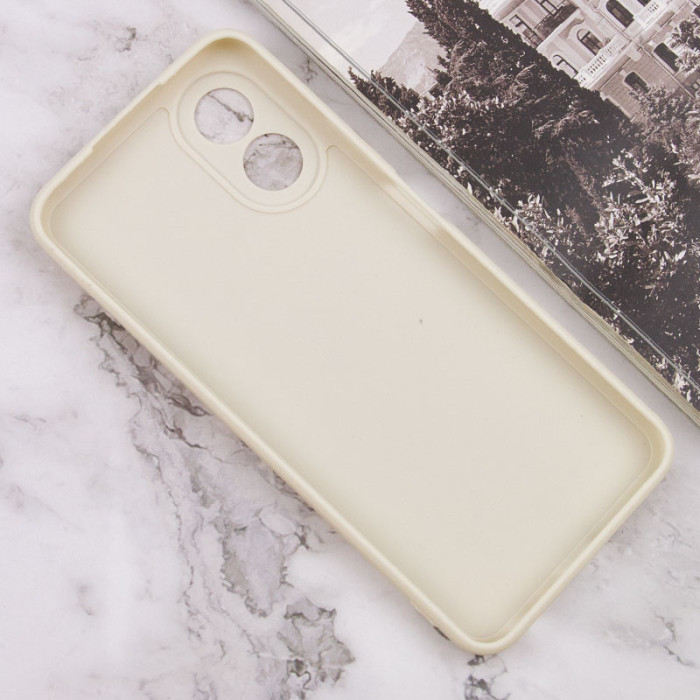 Силіконовий чохол Candy Full Camera для Oppo A78 4G Бежевий/Antique White