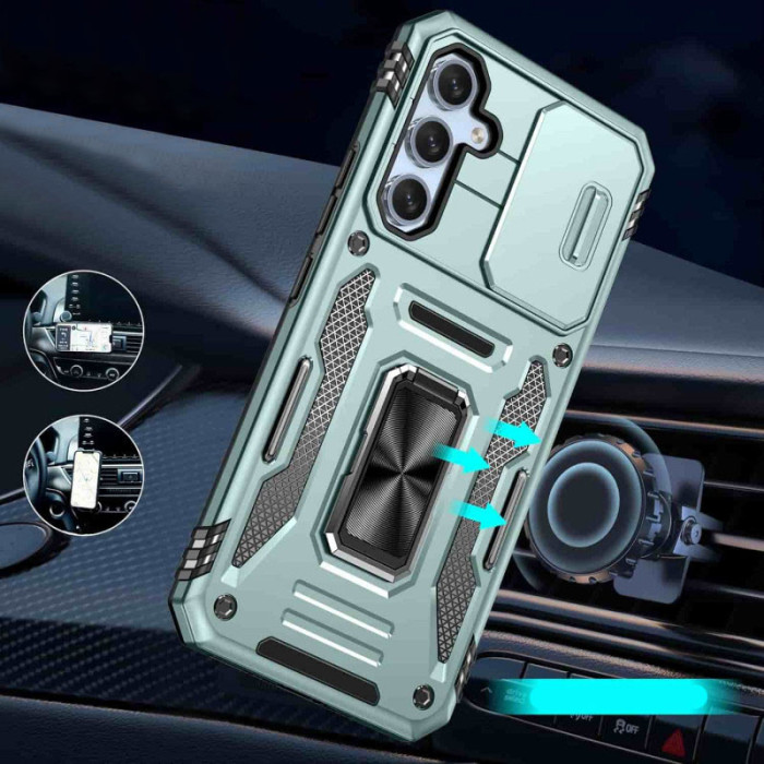 Ударостійкий чохол Camshield Army Ring для Samsung Galaxy A35/A55 Зелений/Light Green