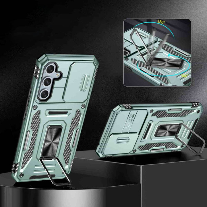 Ударостійкий чохол Camshield Army Ring для Samsung Galaxy A35/A55 Зелений/Light Green