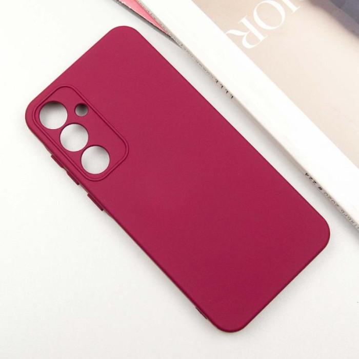 Чохол TPU GETMAN Liquid Silk Full Camera для Samsung Galaxy S24 FE Бордовий/Marsala