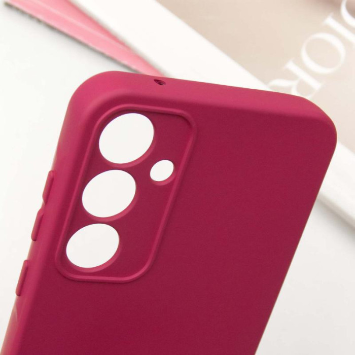 Чохол TPU GETMAN Liquid Silk Full Camera для Samsung Galaxy S24 FE Бордовий/Marsala