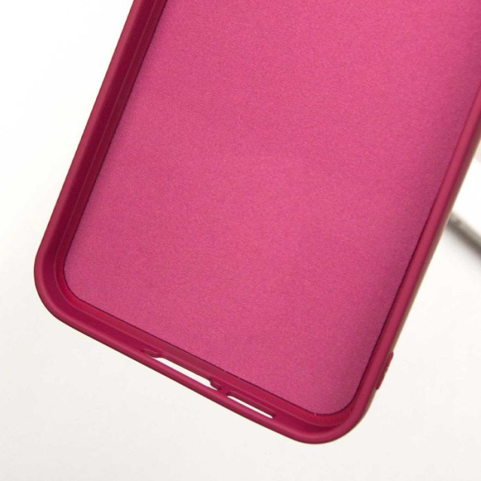 Чохол TPU GETMAN Liquid Silk Full Camera для Samsung Galaxy S24 FE Бордовий/Marsala