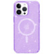 Чохол TPU Galaxy Sparkle (MagFit) для Apple iPhone 16 Pro (6.3') Purple+Glitter