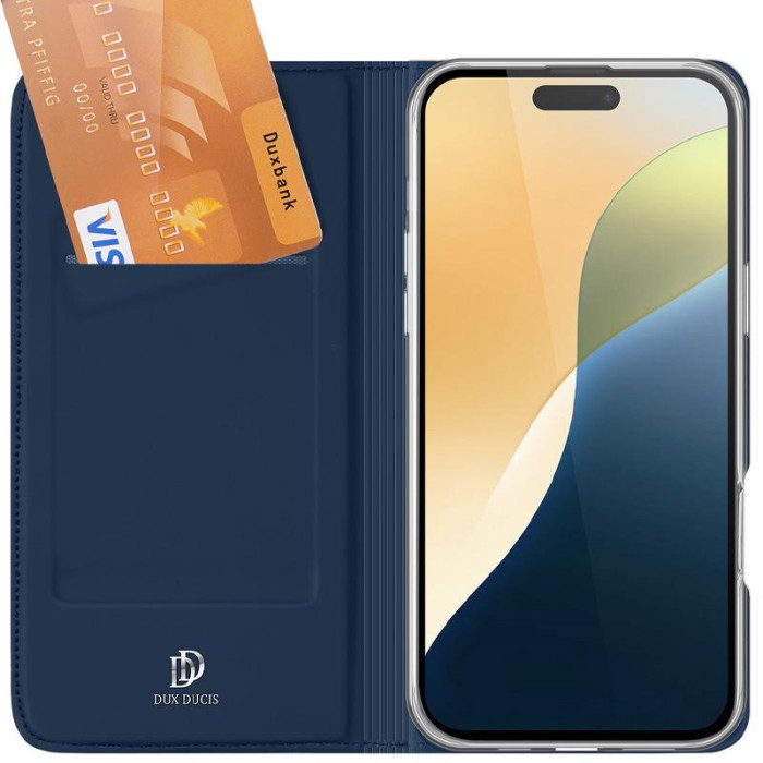 Чехол-книжка Dux Ducis с карманом для визиток для Apple iPhone 16 