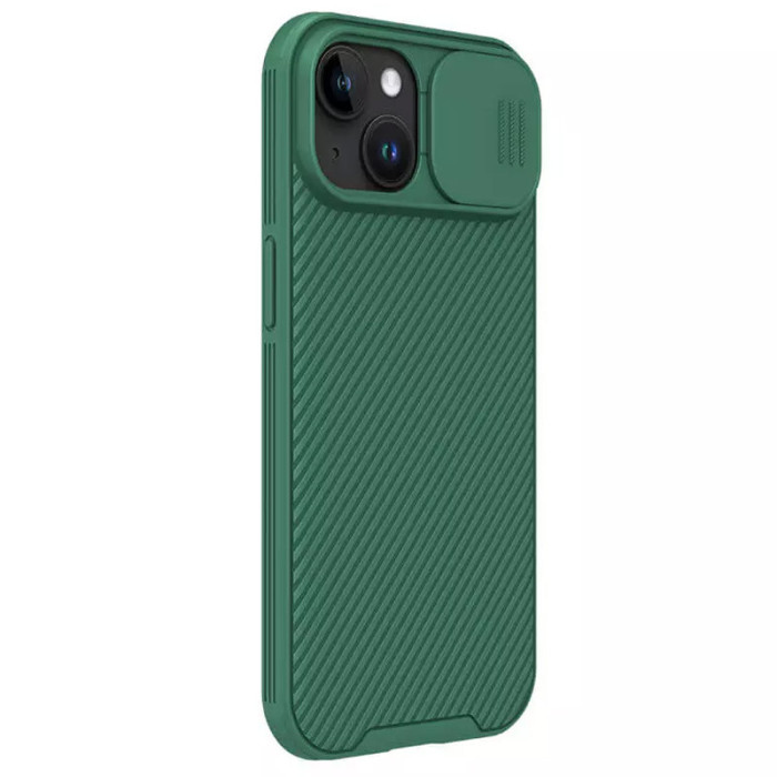 Карбонова накладка Nillkin CamShield Pro Magnetic для Apple iPhone 15  Deep Green