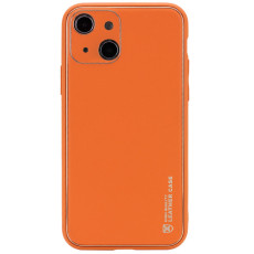 Шкіряний чохол Xshield для Apple iPhone 14 Plus Помаранчевий/Apricot