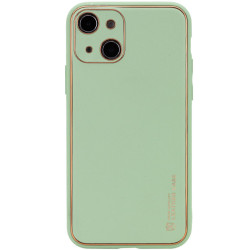 Шкіряний чохол Xshield для Apple iPhone 14 Plus Зелений/Pistachio  (ITS-L-00000057269_4)
