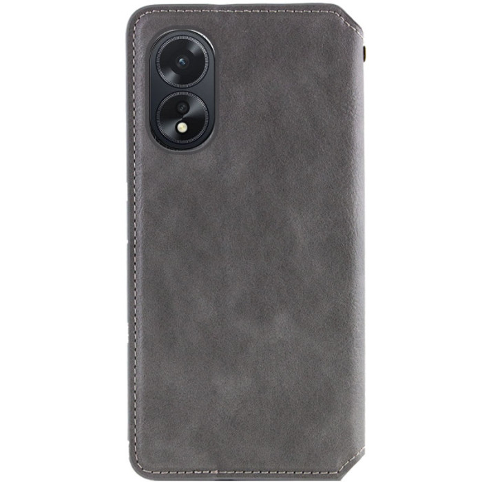 Шкіряний чохол-книжка GETMAN Cubic (PU) для Oppo A38/A18 Сірий  (ITS-L-00000069259_4)