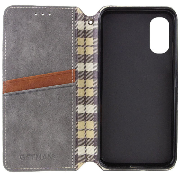Шкіряний чохол-книжка GETMAN Cubic (PU) для Oppo A38/A18 Сірий  (ITS-L-00000069259_4)