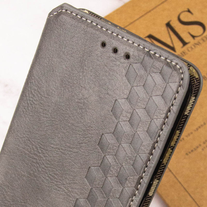 Шкіряний чохол-книжка GETMAN Cubic (PU) для Oppo A38/A18 Сірий  (ITS-L-00000069259_4)
