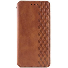Шкіряний чохол-книжка GETMAN Cubic (PU) для Samsung Galaxy S24+ Коричневий  (ITS-L-00000068157_2)