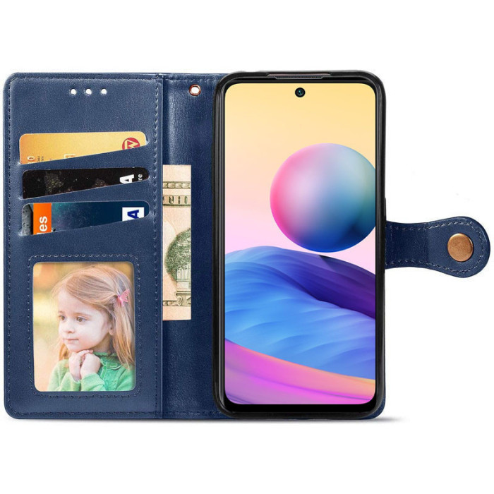 Шкіряний чохол-книжка GETMAN Gallant (PU) для Samsung Galaxy M35 5G Синій