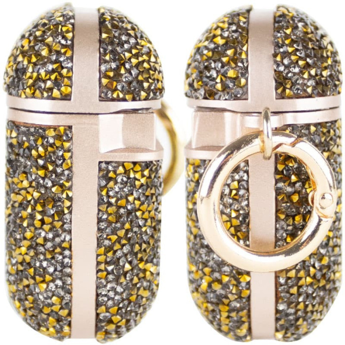 TPU чохол Bling World Rock Diamond для навушників AirPods 1/2 Золотий  (ITS-L-00000057525_4)