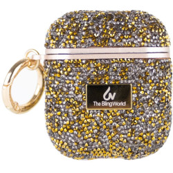 TPU чохол Bling World Rock Diamond для навушників AirPods 1/2 Золотий  (ITS-L-00000057525_4)