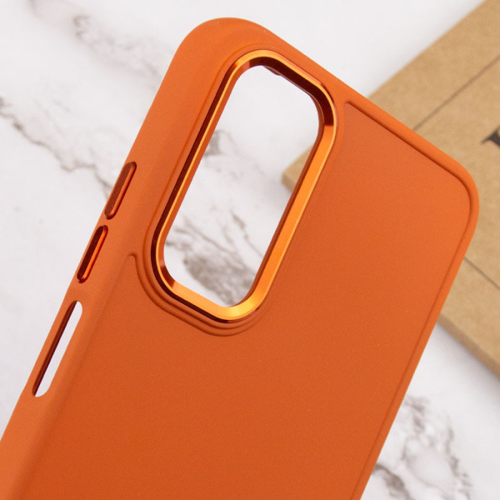 TPU чохол Bonbon Metal Style для Samsung Galaxy A14 4G/5G Помаранчевий/Papaya