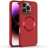 TPU чохол Bonbon Metal Style with MagSafe для Apple iPhone 16 Pro (6.3') Червоний/Red  (ITS-L-00000074339_6)