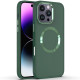 TPU чохол Bonbon Metal Style with MagSafe для Apple iPhone 16 Pro (6.3') Зелений/Pine green