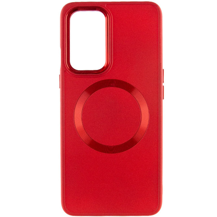 TPU чохол Bonbon Metal Style with MagSafe для OnePlus 9 Червоний/Red  (ITS-L-00000065776_6)