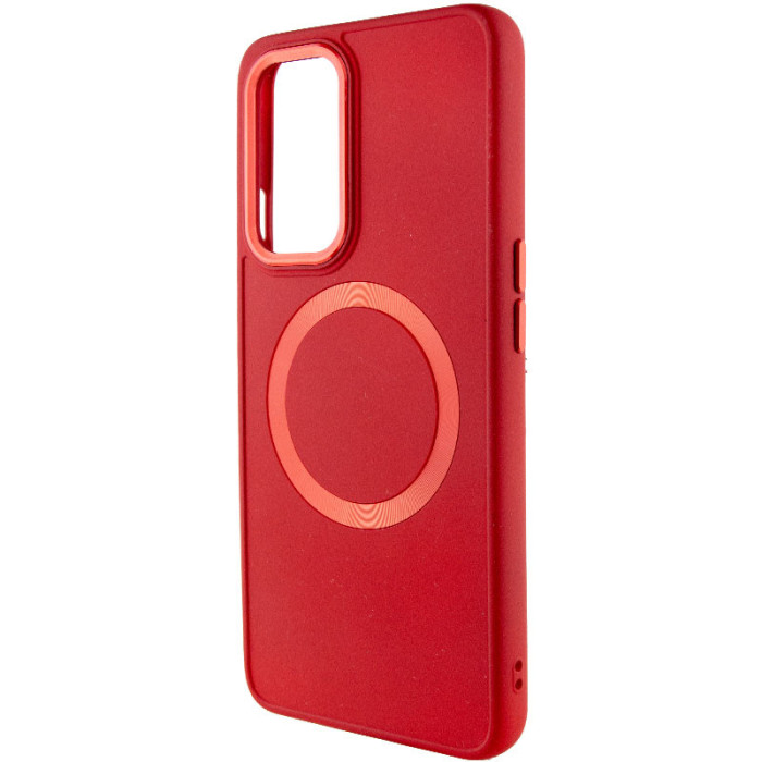 TPU чохол Bonbon Metal Style with MagSafe для OnePlus 9 Червоний/Red  (ITS-L-00000065776_6)