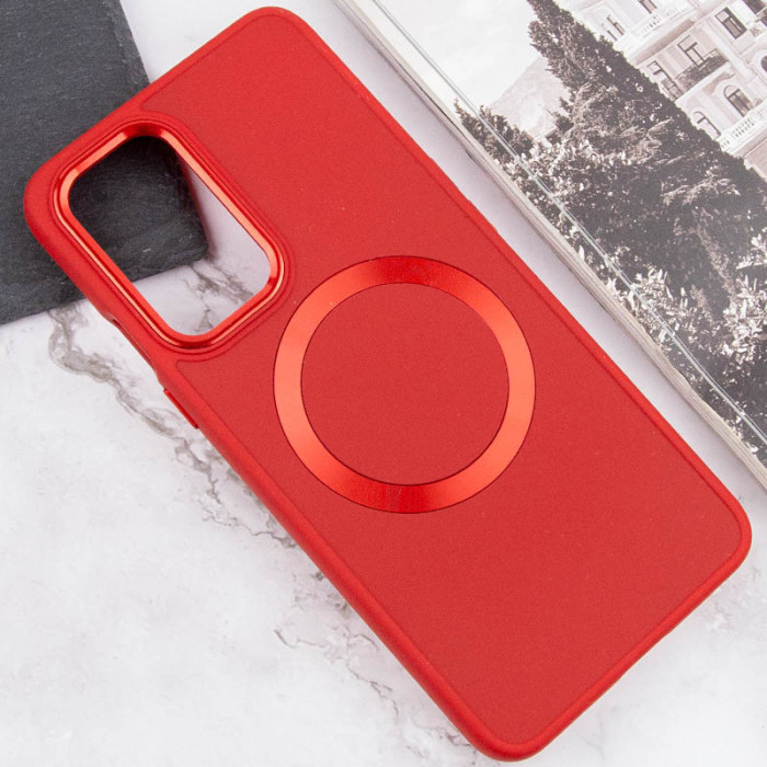 TPU чохол Bonbon Metal Style with MagSafe для OnePlus 9 Червоний/Red  (ITS-L-00000065776_6)