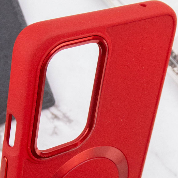 TPU чохол Bonbon Metal Style with MagSafe для OnePlus 9 Червоний/Red  (ITS-L-00000065776_6)