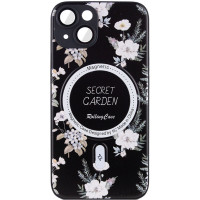 TPU+PC чохол Secret Garden with MagSafe для Apple iPhone 14  Black  (ITS-L-00000058012_1)