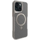 TPU+PC чохол Metal Buttons with MagSafe Carbon Ring для Apple iPhone 15  Сірий
