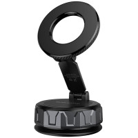 Автотримач Borofone BH140 Gloria Vacuum Suction Magnetic (center console) Black/Metal gray  (ITS-L-00000084309_2)