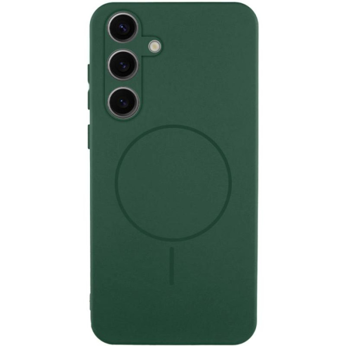 Чохол Silicone Cover Lakshmi Full Camera (AA) з Magnetic Fit для Samsung Galaxy S23 FE Зелений/Dark green