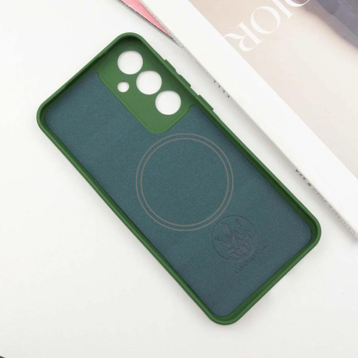 Чохол Silicone Cover Lakshmi Full Camera (AA) з Magnetic Fit для Samsung Galaxy S23 FE Зелений/Dark green