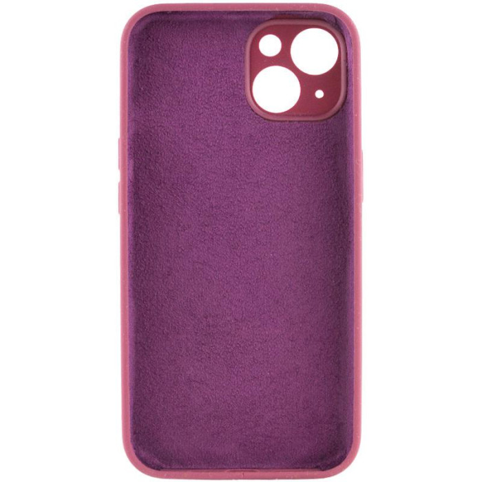 Чохол Silk Full Camera Protective (AA) NO LOGO для Apple iPhone 15  Бордовий/Plum
