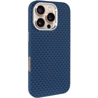 Чохол TPU+PC KVZV Triangular Pattern з Magnetic Fit для Apple iPhone 16 Pro Max (6.9') Blue