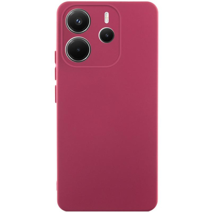 Чохол TPU GETMAN Liquid Silk Full Camera для Xiaomi Redmi Note 14 4G (Europe version) Бордовий/Marsala