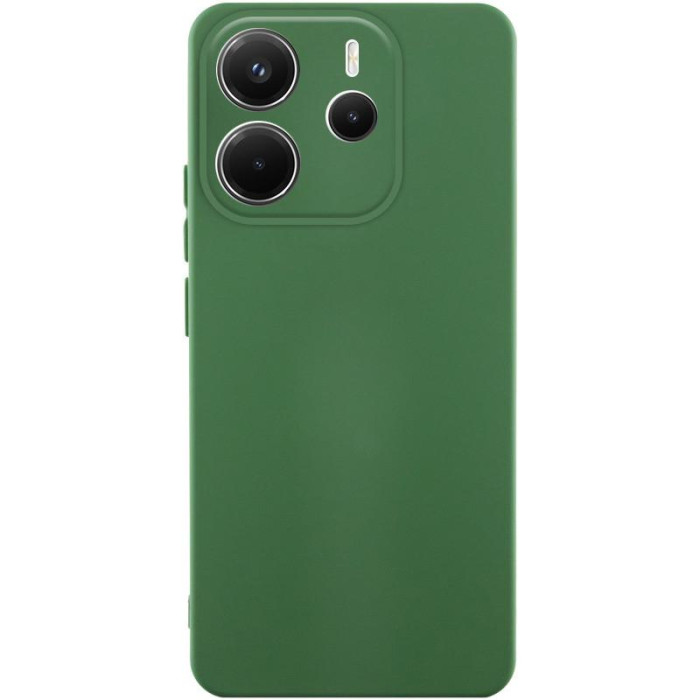 Чохол TPU GETMAN Liquid Silk Full Camera для Xiaomi Redmi Note 14 4G (Europe version) Зелений/Dark green