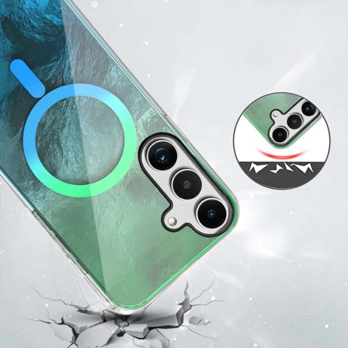 Чохол TPU Shiny Mountain (MagFit) для Samsung Galaxy S23 FE Green/Blue