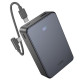Портативний ЗП Power Bank Hoco J170A Starlight 22.5W+PD20W with cable 20000 mAh Metal gray