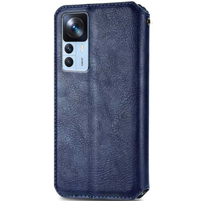 Шкіряний чохол-книжка GETMAN Cubic (PU) для Xiaomi 12T/12T Pro Синій