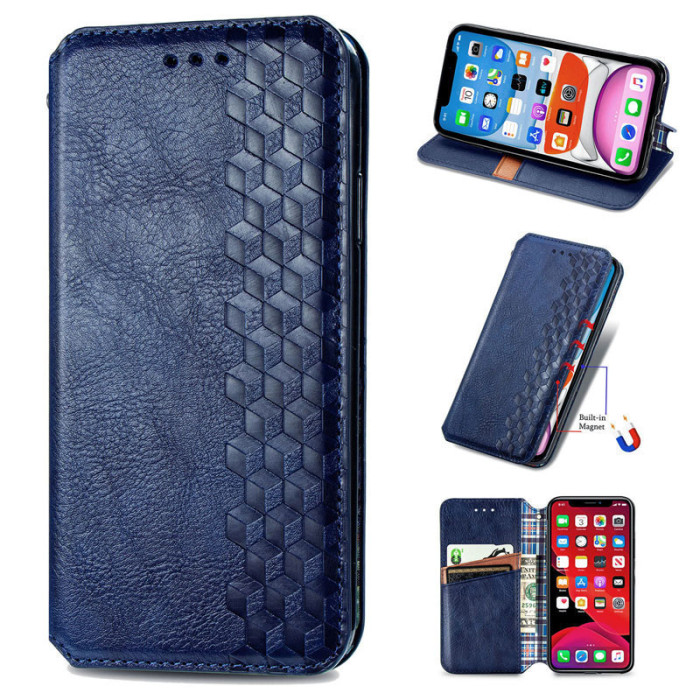 Шкіряний чохол-книжка GETMAN Cubic (PU) для Xiaomi 12T/12T Pro Синій
