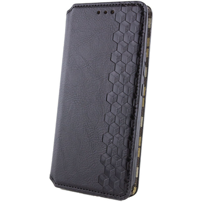Шкіряний чохол-книжка GETMAN Cubic (PU) для Xiaomi Redmi Note 14 Pro 4G Чорний