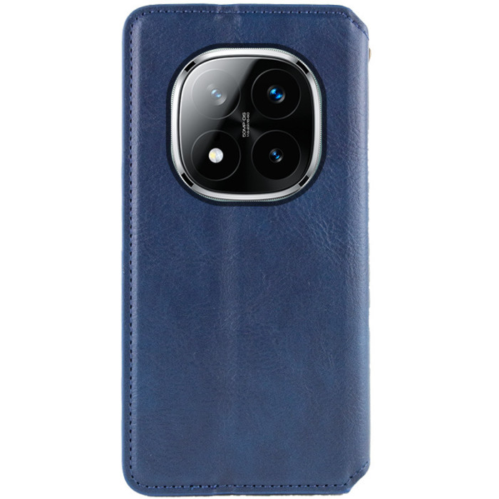 Шкіряний чохол-книжка GETMAN Cubic (PU) для Xiaomi Redmi Note 14 Pro 4G Синій