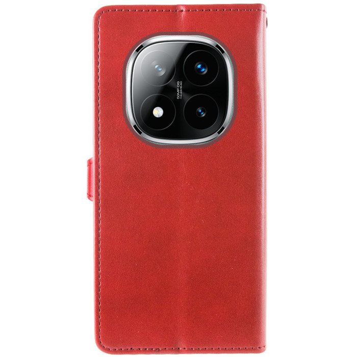 Шкіряний чохол-книжка GETMAN Gallant (PU) для Xiaomi Redmi Note 14 Pro 5G/14 Pro+ Червоний