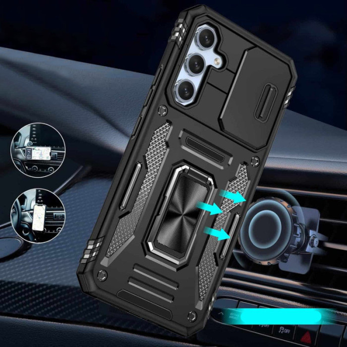 Ударостійкий чохол Camshield Army Ring для Samsung Galaxy A35/A55 Чорний/Black