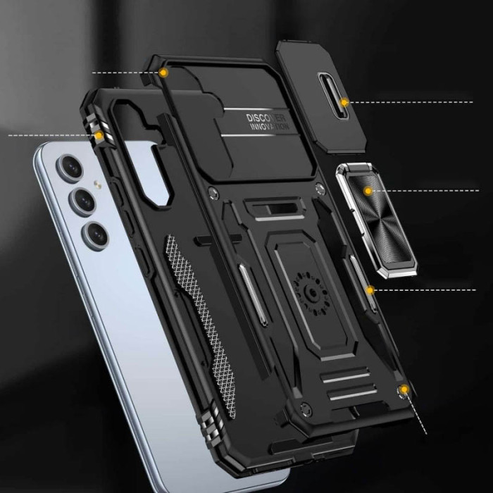 Ударостійкий чохол Camshield Army Ring для Samsung Galaxy A35/A55 Чорний/Black