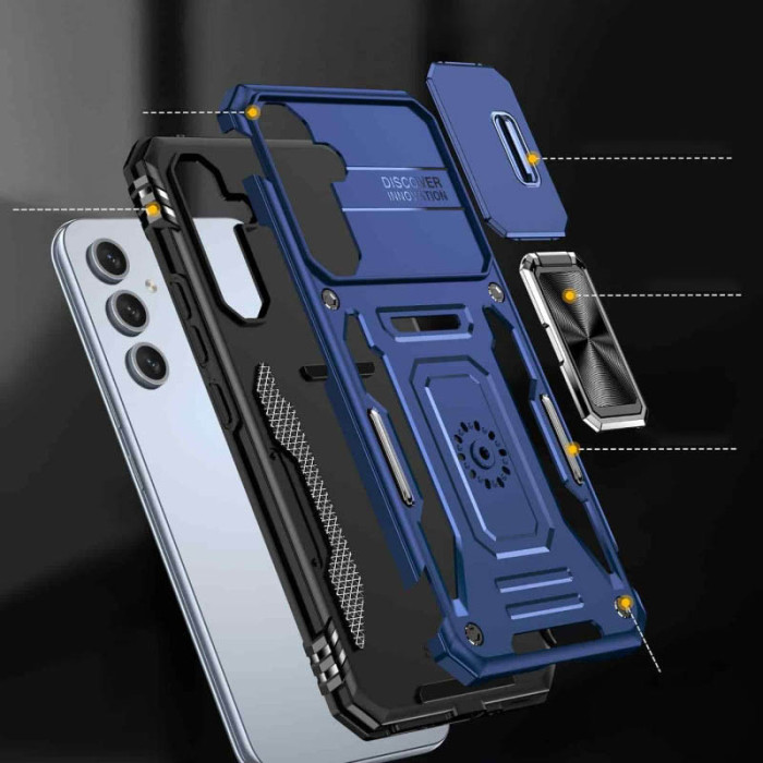 Ударостійкий чохол Camshield Army Ring для Samsung Galaxy A35/A55 Синій/Navy