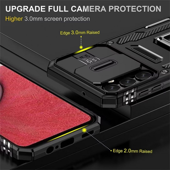 Ударостійкий чохол Camshield Army Ring для Samsung Galaxy S23 FE Чорний/Black